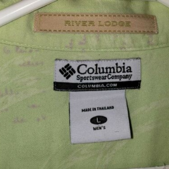 Columbia River Lodge Green Patterned Button Down - Picture 2 of 6